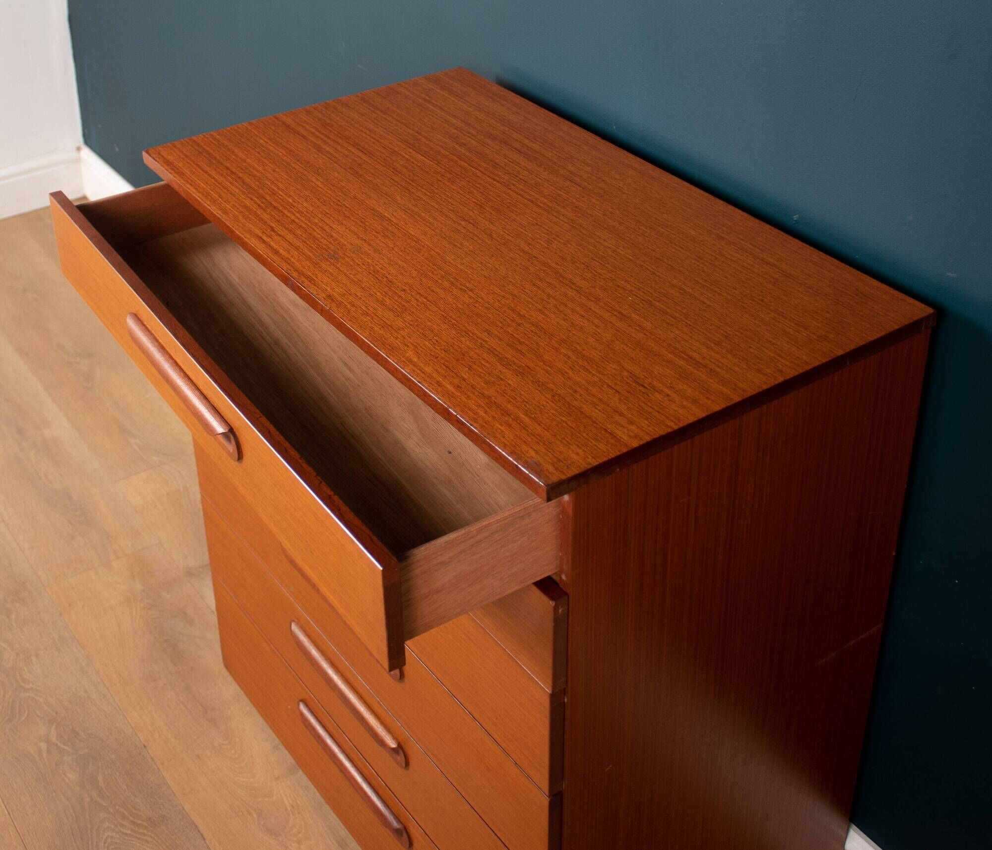Retro Teak 1960s Chest Of Drawers By Schreiber Furniture