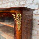 Low showcase in rosewood veneer of the regency xviii th century