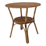 Italian Wicker and Rattan Coffee Table, 1970s