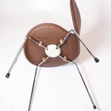 Series Seven Chair Model 3107 In Walnut Elegance Leather By Arne Jacobsen
