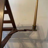 Double candlestick desk in brass, Louis XVI style. Late 19th century.