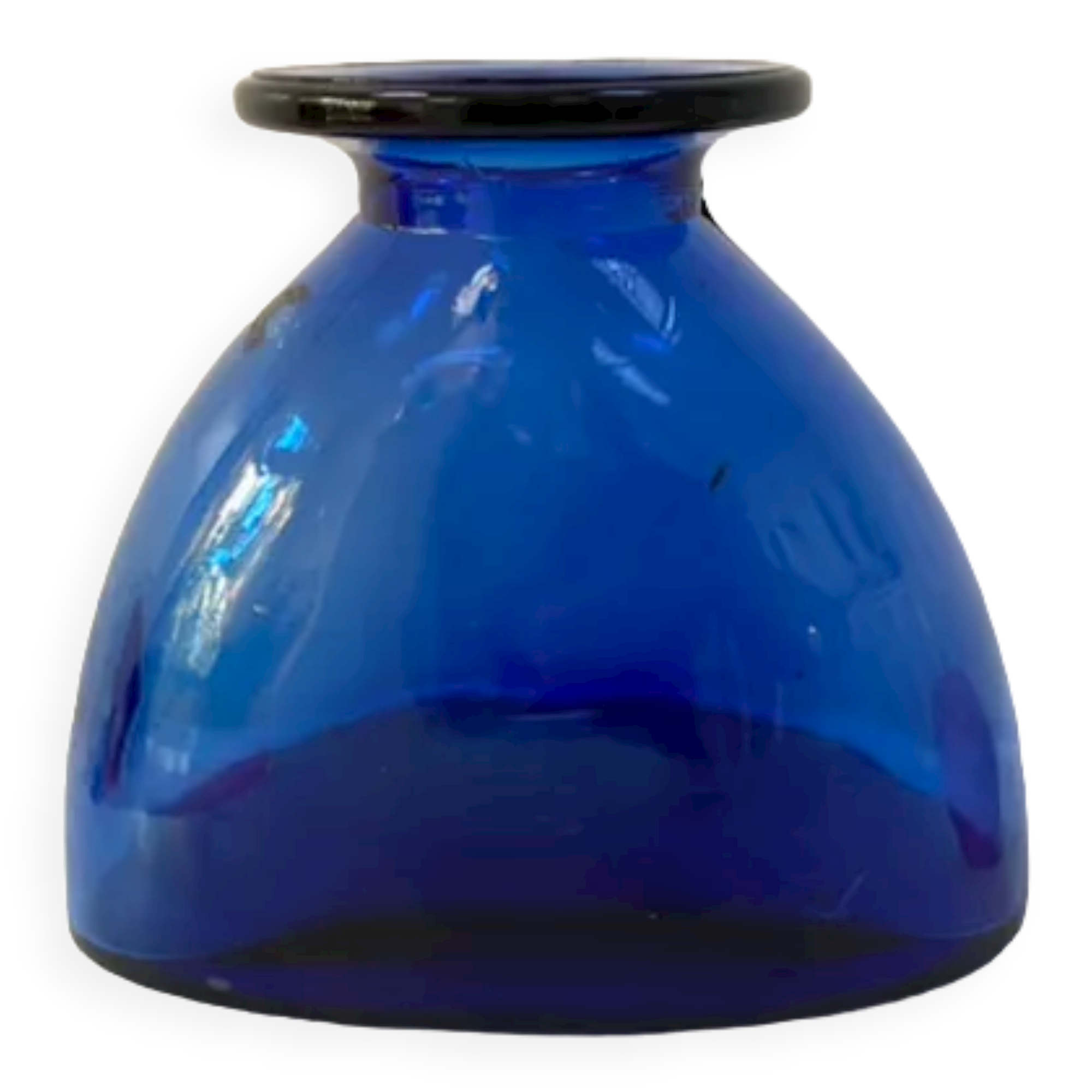 Vintage cobalt blue glass vase
