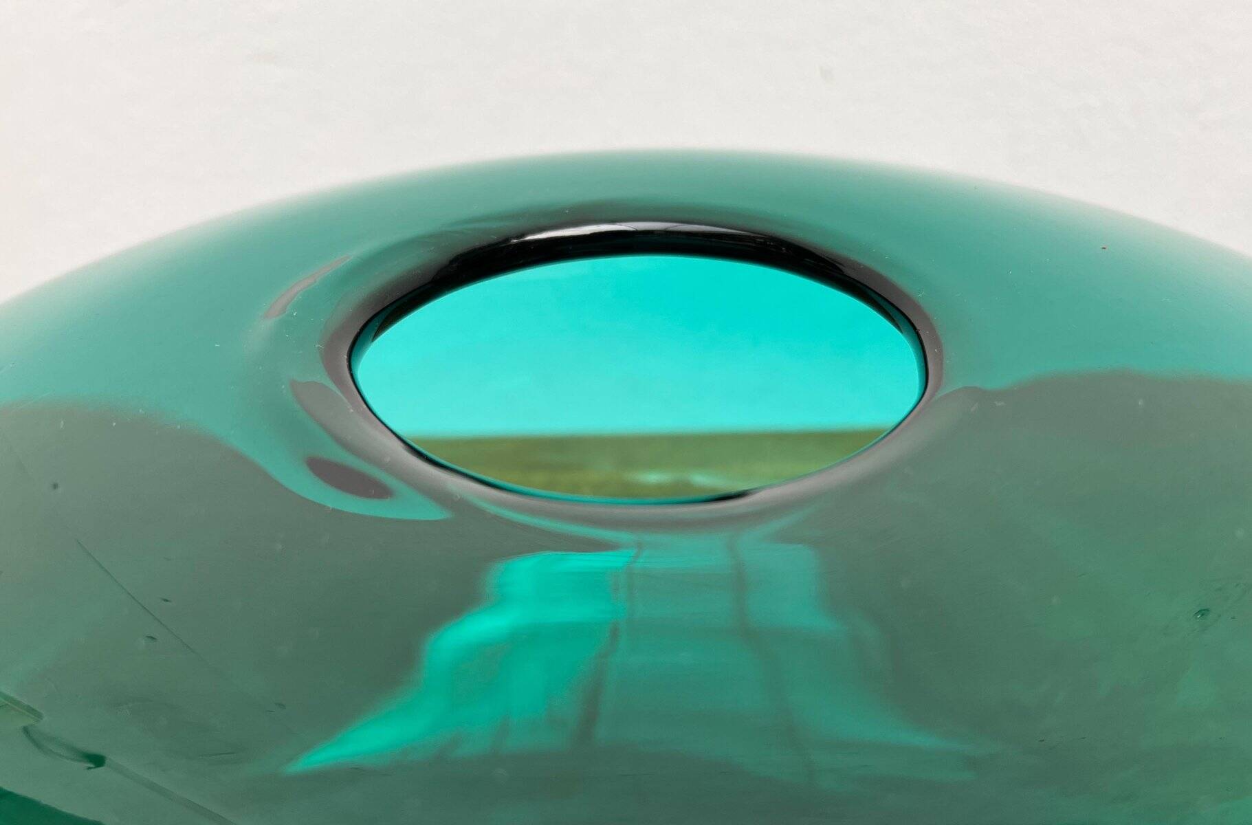 Large vase from the Swedish Stockholm series, handmade glass from Ikea, 1990s.