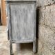 Commode en bois blanche et grise patinée vintage années 70