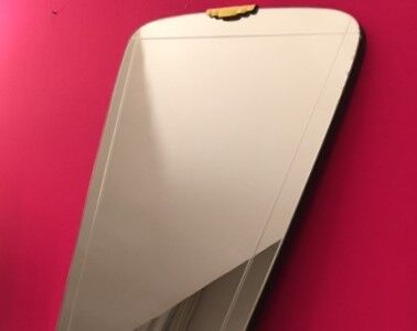 Mirror mirror 75cm x 35cm brass, 1960's