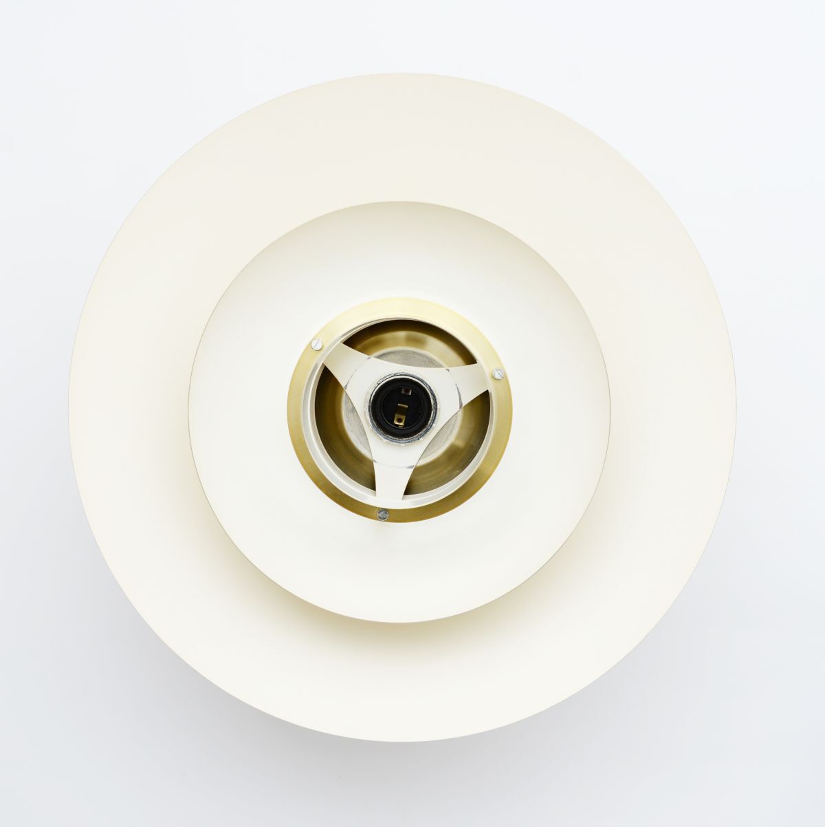 Danish pendant lamp in golden brass 60's