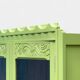 Armoire parisienne vitrée art déco 1930 kaki