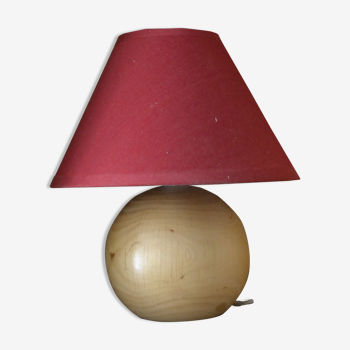 Lampe boule en bois