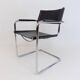 Matteo grassi mg5 set of 2 leather cantilever chairs
