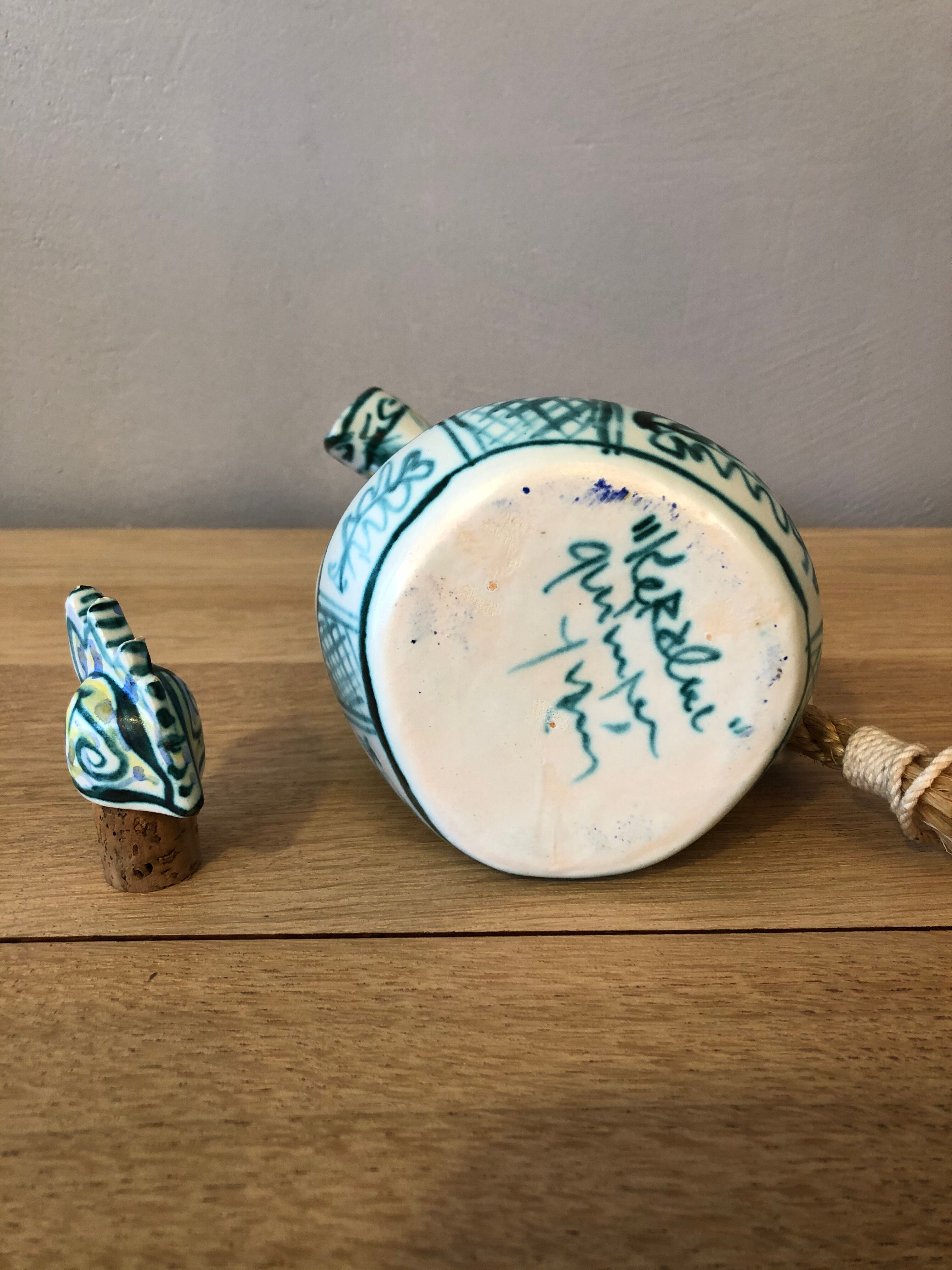 Vintage ceramic zoomorphic pitcher