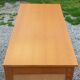 Vintage chest of drawers in blond and golden oak, compass legs and 4 drawers, 1950s