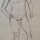 Illustration of a naked man