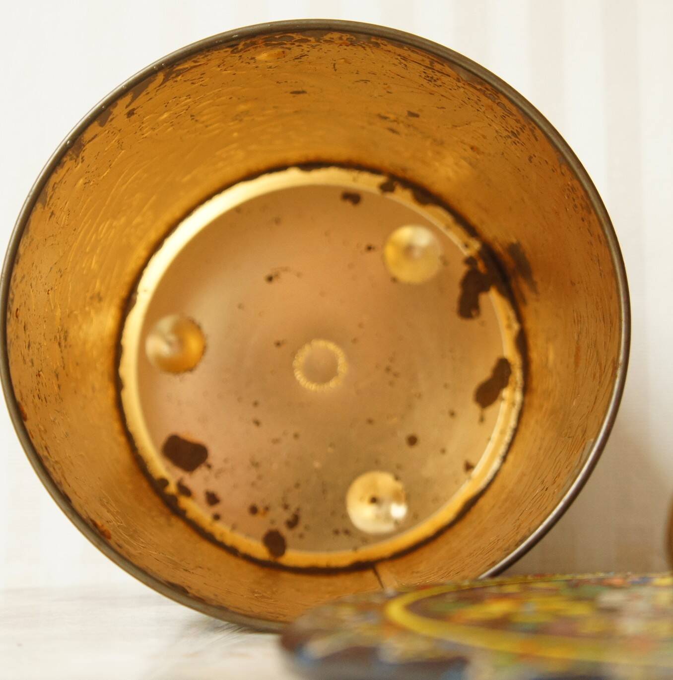 Dutch embossed metal cookie tin