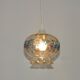 French Vintage Clear Glass Ceiling Light with Colourful Floral Decoration