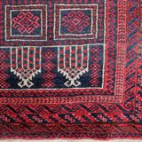 Tapis de Prière Vintage Baluch Fait Main en Laine – 94 x 152 cm