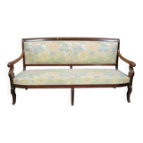 Restoration period bench in mahogany from the 19th century