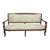 Restoration period bench in mahogany from the 19th century