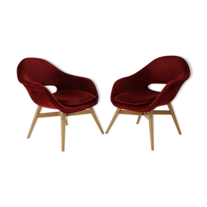 Paire de fauteuils de miroslav Navratil, Tchécoslovaquie