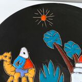 Collection of 3 wall plates 50's, ceramic plates, westgerman pottery