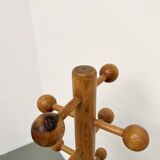Free-standing coat rack in solid pine, Les Arcs, 1970s