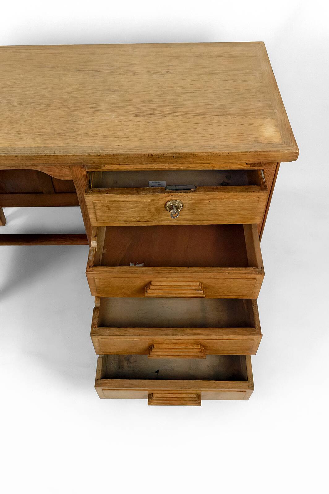 Art Deco oak desk, France, Circa 1940