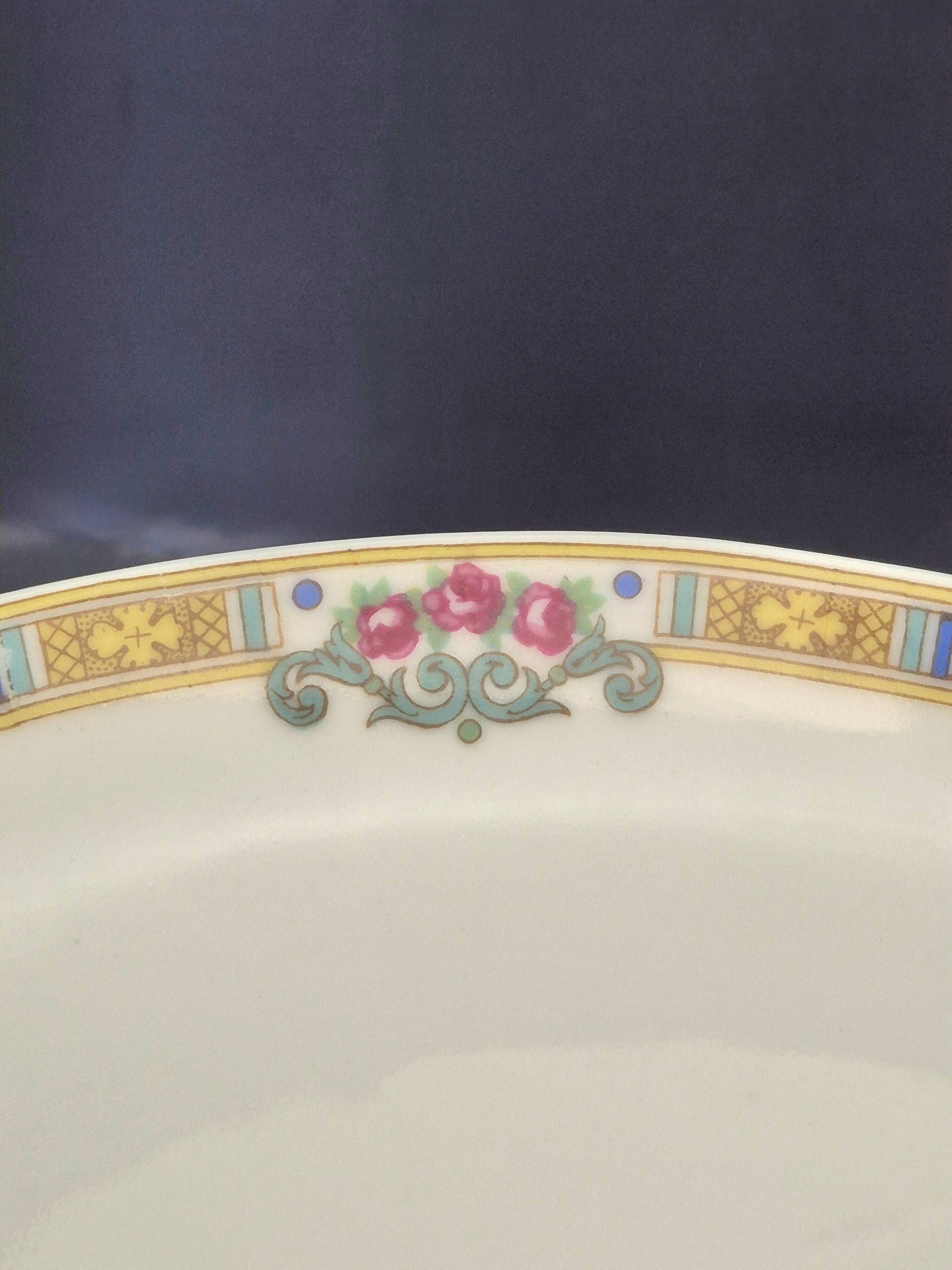 Compotier en porcelaine fine de Limoges Bernardaud & Cie – Art Déco – A712