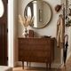 Vintage oak commode from the 1960s.