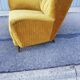 Vintage armchair yellow fabric