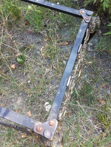 Brass and marble coffee table