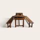 Grande table de ferme - 2 bancs - 2 rallonges 