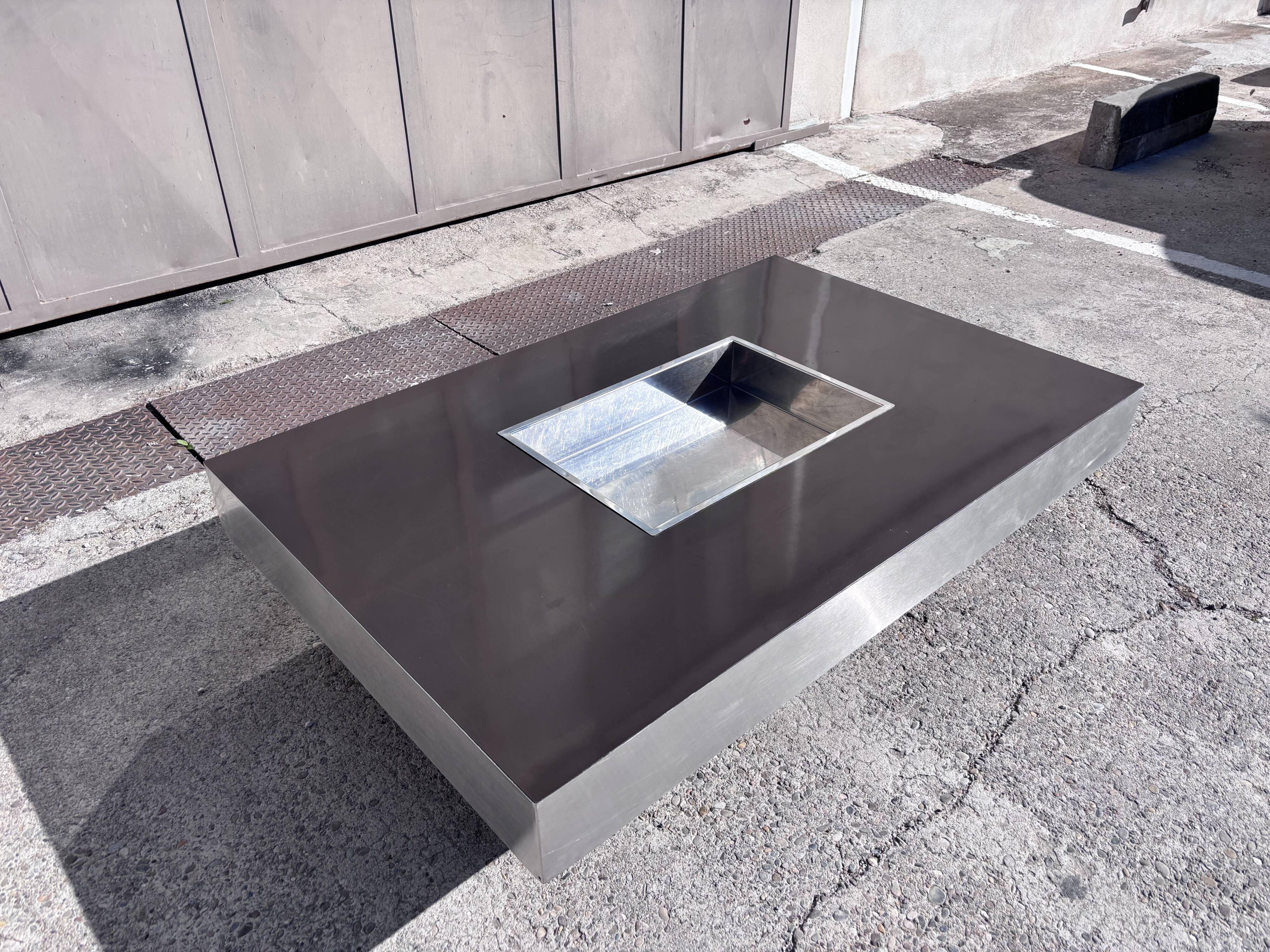 Coffee table in the style of Willy Rizzo Italian Design 1970.