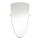 Elegant wall mirror from the 1950s with brass frame