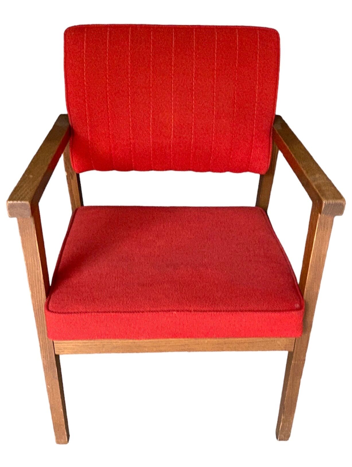 Set of 4 red armchairs - 70s