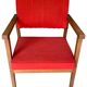 Set of 4 red armchairs - 70s