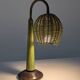 Organic Modern Mario Lopez Torres Style Green Rattan Lamps 1980s
