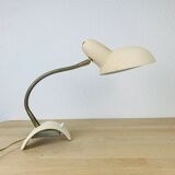 Pair of metal and brass lamps 50s Jean Boris Lacroix