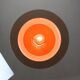 Italian Orange Space Age Saturn Lamp, 70s
