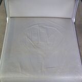 Vintage grey cow leather bauhaus design armchair by Ahrend de Cirkel