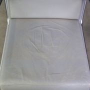 Vintage grey cow leather bauhaus design armchair by Ahrend de Cirkel