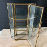 Glass and brass showcase