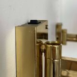 Pair of vintage adjustable wall lights, solid brass, Sweden 1970
