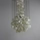 Sixties ceiling lamp with small ceramic shells