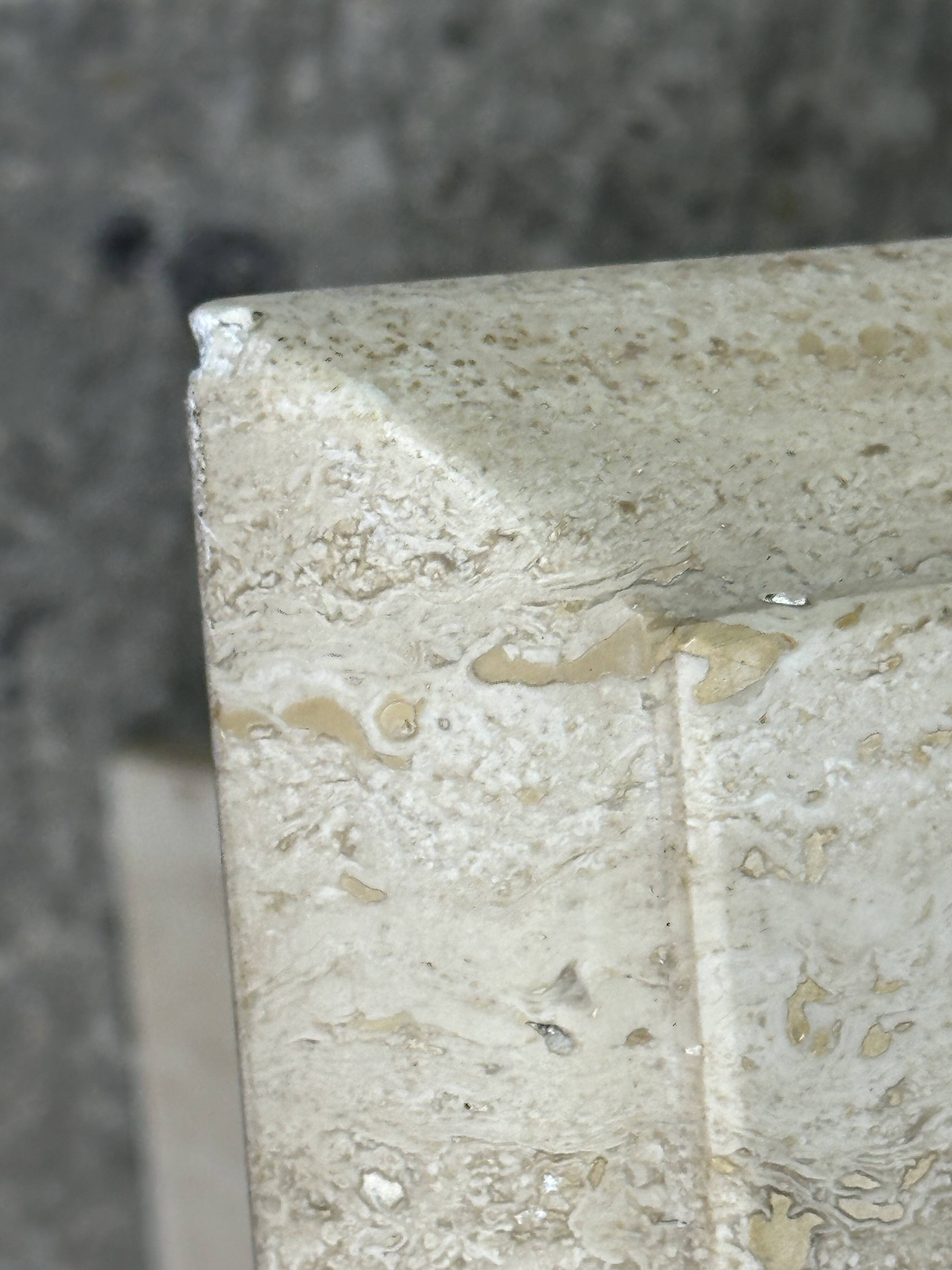 Vintage travertine coffee table 1980