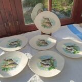 6 flat oval plates Salins