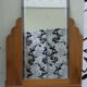 Art deco mirror, and column wooden frame