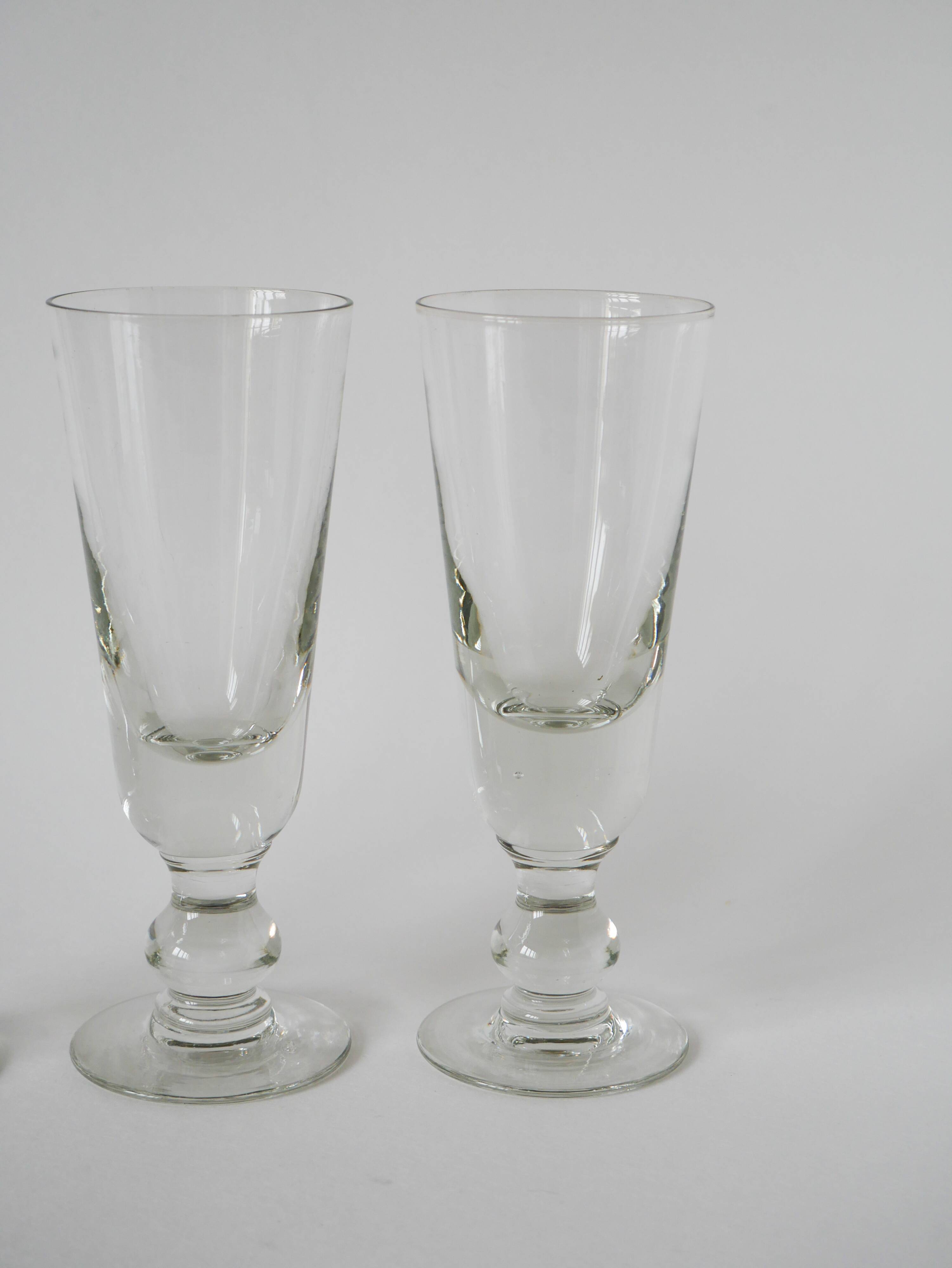 Set of 3 absinthe glasses, early 20th century