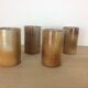 4 signed sandstone cup glasses