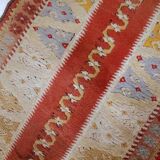 Vintage Turkish Melas handmade carpet 76cm x 267cm 1950s, 1C689