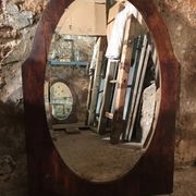 Bevelled oval mirror 92x63