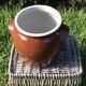 Old large confit pot, glazed sandstone grease